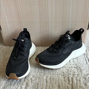 APL Black Athletic Running Shoes with White Midsole and Gum Toe like new